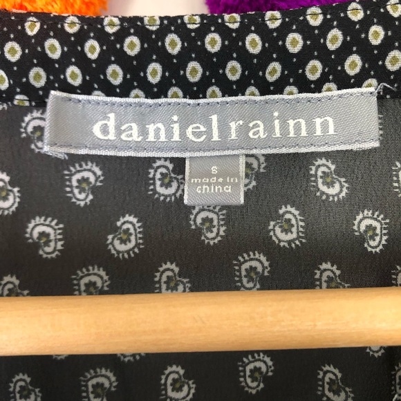 Daniel Rainn Black & White Patchwork Sheer Cottagecore Blouse - Picture 3 of 11